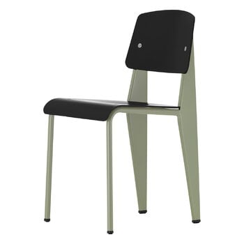 Vitra Standard SP chair, Prouvé Gris Vermeer - deep black