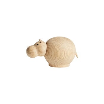 Woud Hibo Hippopotamus figurine, mini, oak