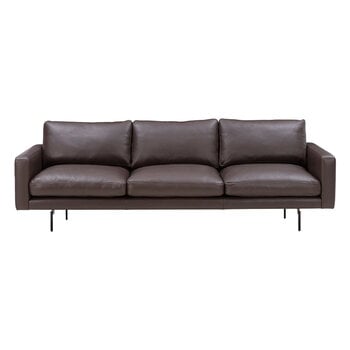 Wendelbo Edge V1 3-istuttava sohva, comp. 25, musta -Faith 2 t.ruskea