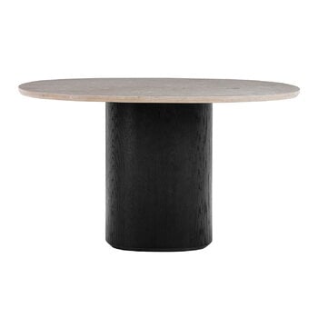 Wendelbo Ovata dining table, black oak - Jura grey limestone