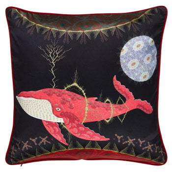 Klaus Haapaniemi & Co. Cosmic Whale with Lilac Planet cushion cover, silk