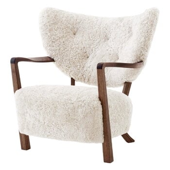 &Tradition Wulff ATD2 lounge chair, Moonlight sheepskin - walnut