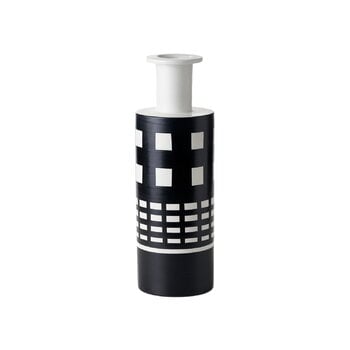 Vases, Rocchetto vase, 45 cm, musta - matta valkoinen, Black & white