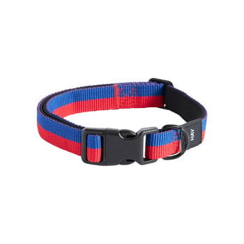 HAY HAY Dogs halsband, platt, S–M, röd - blå