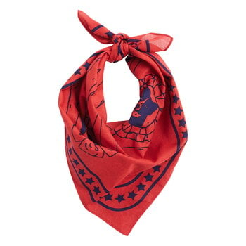 HAY HAY Dogs scarf, 55 x 55 cm, röd