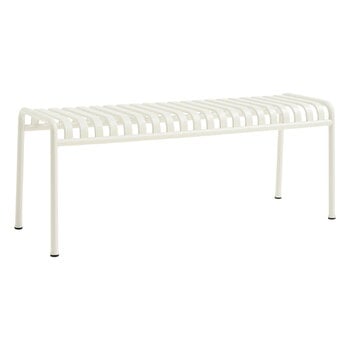 Patio chairs, Palissade bench, cream white, White