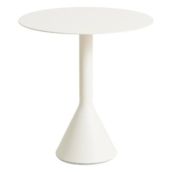 Patio tables, Palissade Cone table, 70 cm, cream white, White