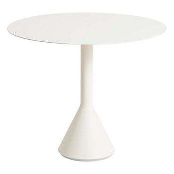 Patio tables, Palissade Cone table, 90 cm, cream white, White