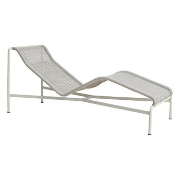 Deck chairs & daybeds, Palissade Cord chaise longue, sky grey, Black