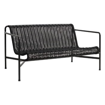 Outdoor sofas, Palissade Cord lounge sofa, anthracite, Black