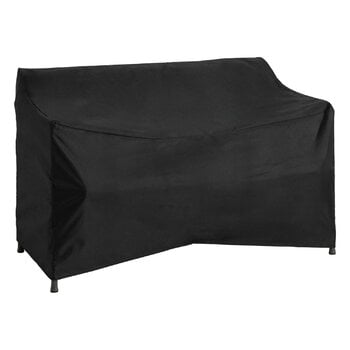 Patio chairs, Palissade cover for dining bench with armrest, black, Black