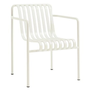 Patio chairs, Palissade dining armchair, cream white, White