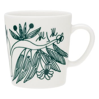 Cups & mugs, Puutarhurit mug, 0,3 L, dark green, White