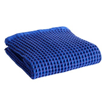 HAY Waffle bath towel, vibrant blue