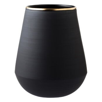 Vaidava Ceramics Eclipse Gold Vase, Schwarz – Gold