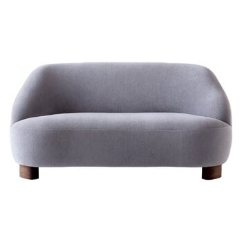 Sofas, Margas LC3 2-Sitzer-Sofa, Nussbaum - Gentle 133, Grau