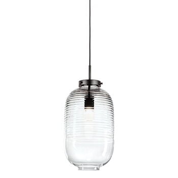 Pendant lamps, Lantern pendant, clear - black, Black