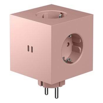 Extension cords, Square 2 USB-C wall socket extender, old pink, Pink