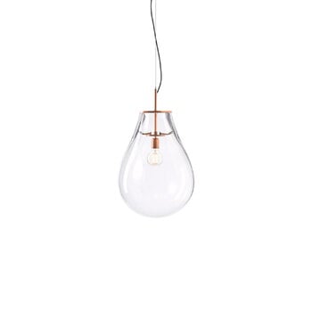 Pendant lamps, Tim pendant, small, clear - brushed copper, Copper