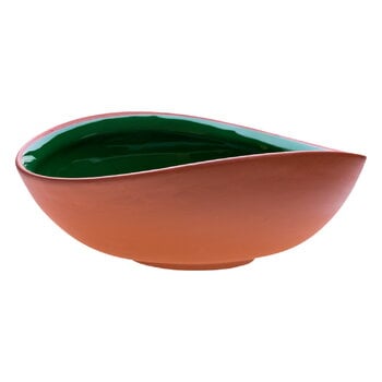Vaidava Ceramics Earth bowl 2 L, curved, moss green