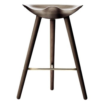 Audo Copenhagen Tabouret de bar ML42, 69 cm, chêne brun huilé - laiton