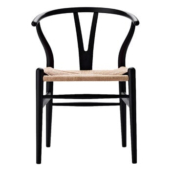 Carl Hansen & Søn CH24 Wishbone chair, soft black - natural cord
