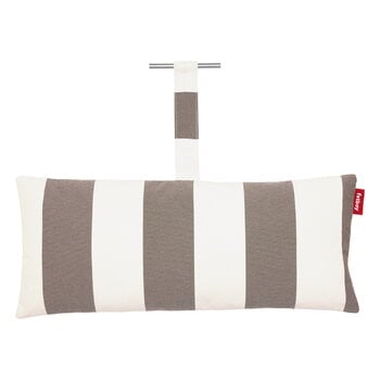 Cushions & throws, Headdemock Superb pillow, stripe cacao, White