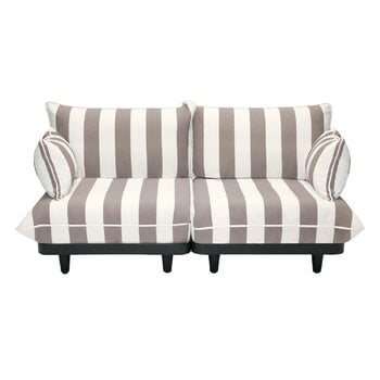 Outdoor sofas, Paletti lounge sofa, stripe cacao, White