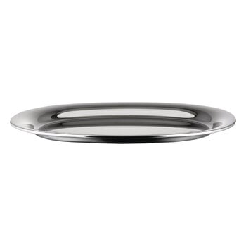 Serveware, JM13 serving plate, polished stainless steel, Silver