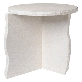 ferm LIVING Mineral Sculptural side table, Bianco Curia marble