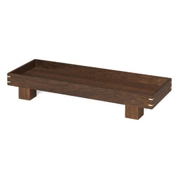 Trays, Bon wooden tray, XS, smoked oak, Brown