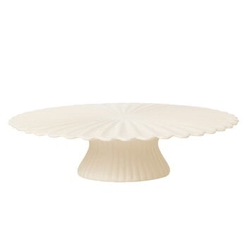 ferm LIVING Plat à gâteau Fountain, 25 cm, blanc cassé