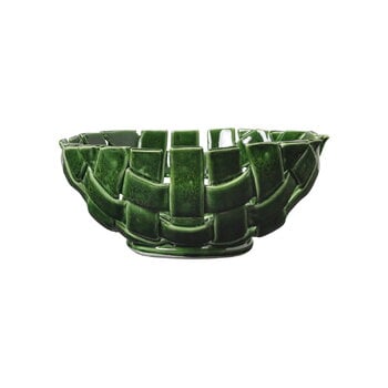 ferm LIVING Plait bowl, 24 cm, emerald green, product image