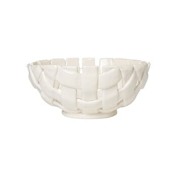 Plats de service, Corbeille Plait, 24 cm, blanc cassé, Blanc