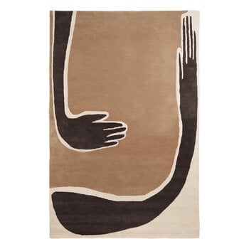 ferm LIVING Tapis tufté Pose, 200 x 300 cm, dark coffee - blanc cassé, image produit