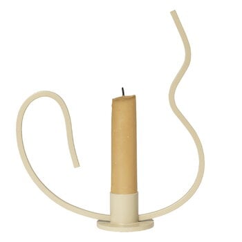 Candleholders, Valse candle holder, low, cashmere, Beige