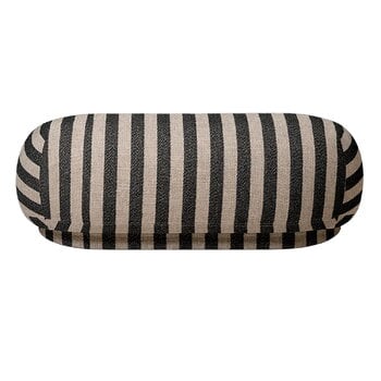 Poufs & ottomans, Rico ottoman, large, sand - black Louisiana, Black