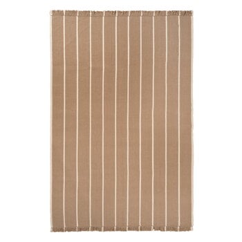 ferm LIVING Teppich Calm Kelim, 200 x 300 cm, dunkler Sand - naturweiß