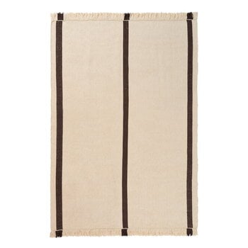 ferm LIVING Tapis Calm Kelim, 140 x 200 cm, blanc cassé - café