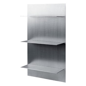 Wall shelves, Lager wall shelf, triple, aluminium, Silver