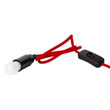 Design House Stockholm Cordon et ampoule LED pour Block Lamp, pièce de rechange, rouge