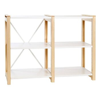 Lundia Scaffale aperto Classic, per LP, laccato bianco - naturale, immagine prodotto