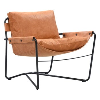 Interface Bug armchair, low, cognac leather Dunes