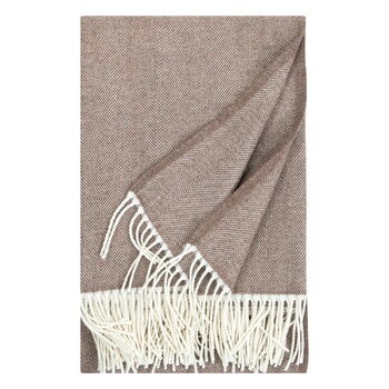 Blankets, Elli blanket, 130 x 180 cm, white - brown, Brown