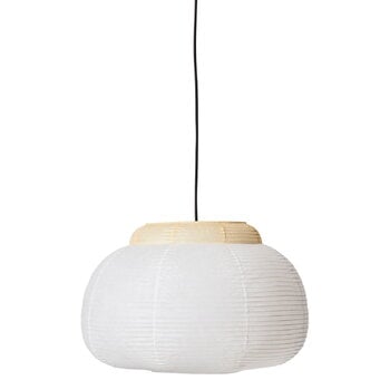 Pendant lamps, Papier Single pendant lamp, 52 cm, soft yellow, White