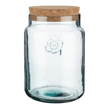 Marimekko Oiva - Unikko jar, large, recycled glass - cork