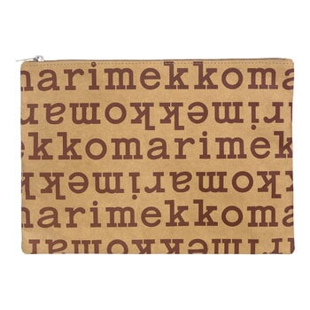 Marimekko Pochette Logo, A4, marron - marron foncé