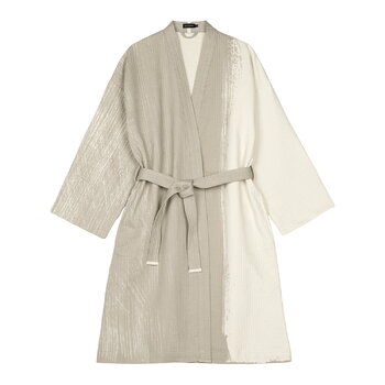Marimekko Kuiskaus bath robe, grey - off white