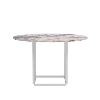 New Works Florence dining table, 120 cm, white - white marble Viola