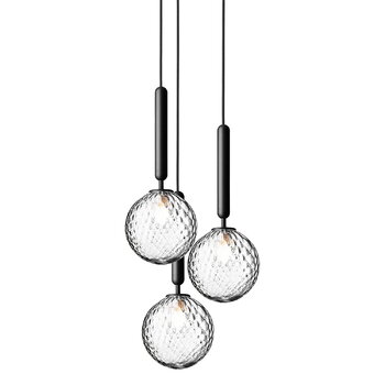 Nuura Miira 3 pendant, rock grey - optic clear, product image